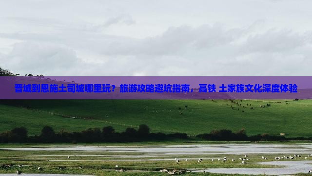 晋城到恩施土司城哪里玩？旅游攻略避坑指南，高铁+土家族文化深度体验