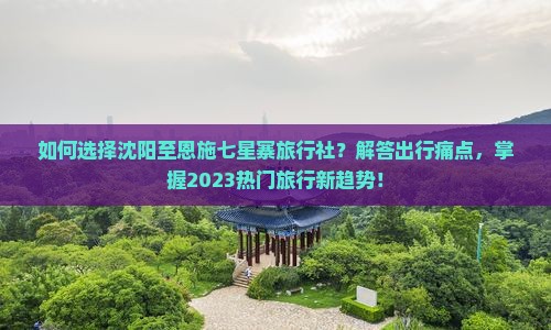 如何选择沈阳至恩施七星寨旅行社？解答出行痛点，掌握2023热门旅行新趋势！