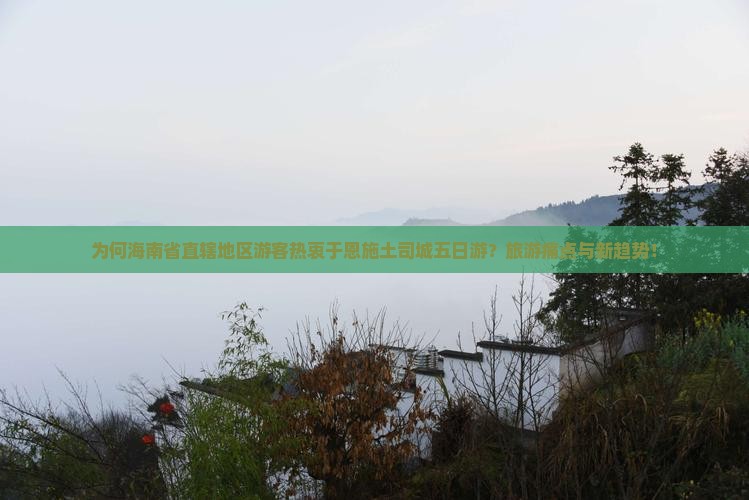 为何海南省直辖地区游客热衷于恩施土司城五日游？旅游痛点与新趋势！