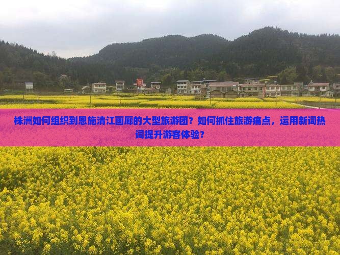 株洲如何组织到恩施清江画廊的大型旅游团？如何抓住旅游痛点，运用新词热词提升游客体验？