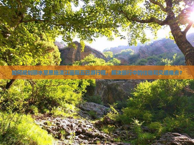 如何规划丽水至恩施清江画廊五日游行程，解决旅行中的住宿和交通痛点？