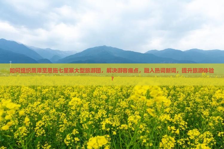 如何组织鹰潭至恩施七星寨大型旅游团，解决游客痛点，融入热词新词，提升旅游体验？