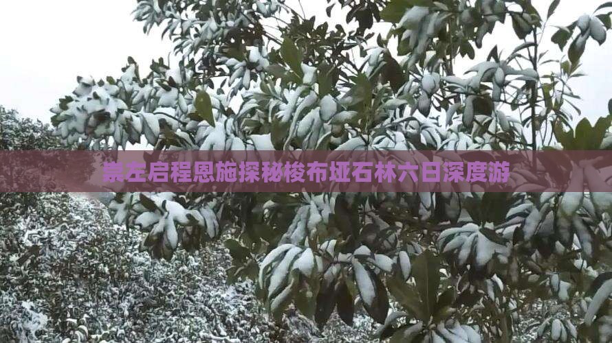 崇左启程恩施探秘梭布垭石林六日深度游