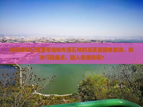如何策划辽源至恩施梭布垭石林的高质量团体旅游，解决行程痛点，融入新潮热词？