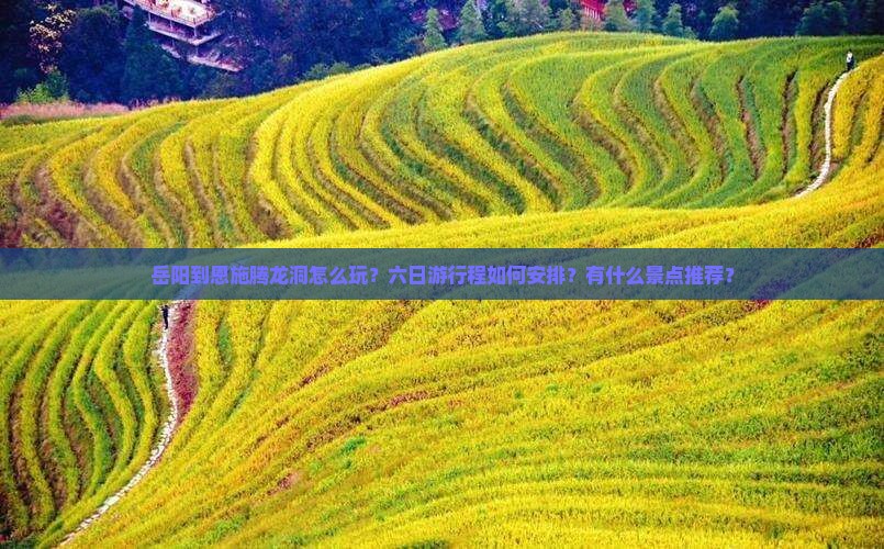 岳阳到恩施腾龙洞怎么玩？六日游行程如何安排？有什么景点推荐？