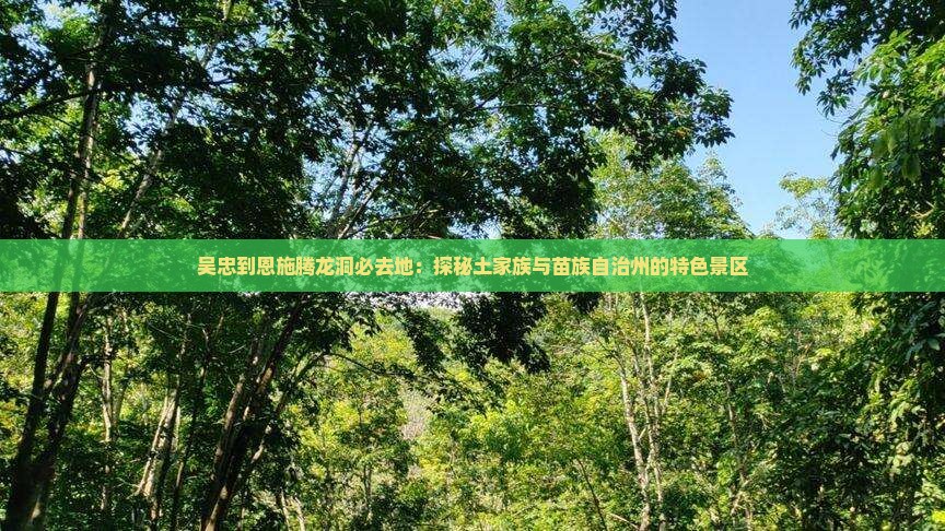 吴忠到恩施腾龙洞必去地：探秘土家族与苗族自治州的特色景区