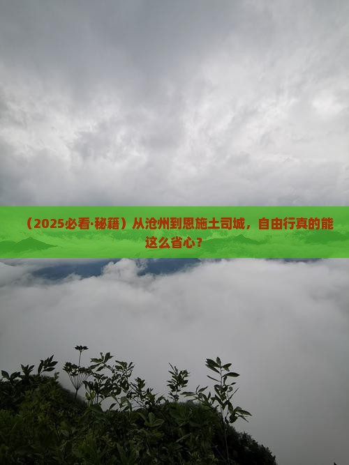 沧州到恩施土司城自由团