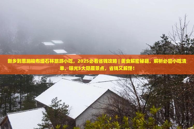 新乡到恩施梭布垭石林旅游小吃