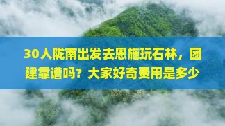 陇南去恩施梭布垭石林团体旅游