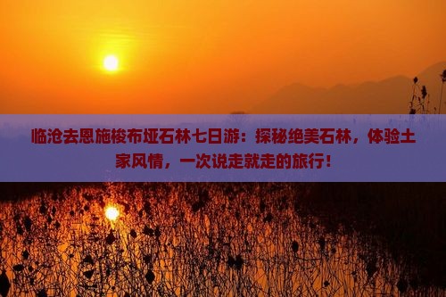 临沧去恩施梭布垭石林七日游