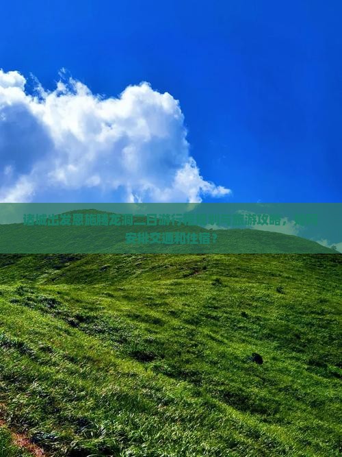 诸城出发恩施腾龙洞二日游行程规划与旅游攻略，如何安排交通和住宿？
