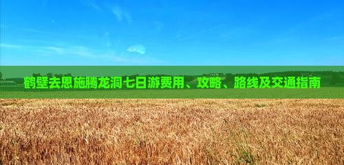 鹤壁去恩施腾龙洞七日游费用、攻略、路线及交通指南