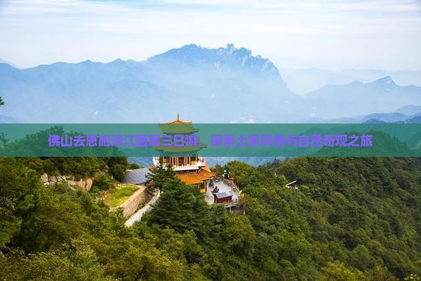 佛山去恩施清江画廊三日游，探索土家风情与自然奇观之旅
