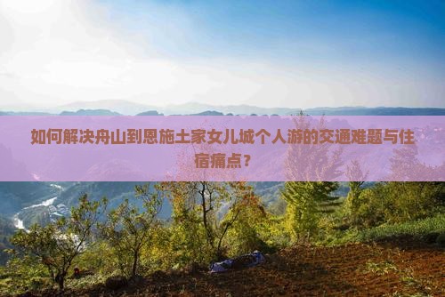 如何解决舟山到恩施土家女儿城个人游的交通难题与住宿痛点？