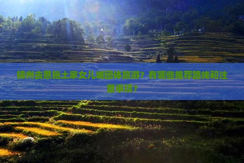 锦州去恩施土家女儿城团体旅游？有哪些推荐路线和注意事项？