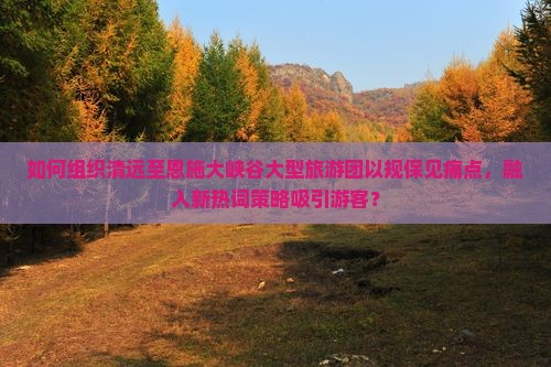 如何组织清远至恩施大峡谷大型旅游团以规保见痛点，融入新热词策略吸引游客？