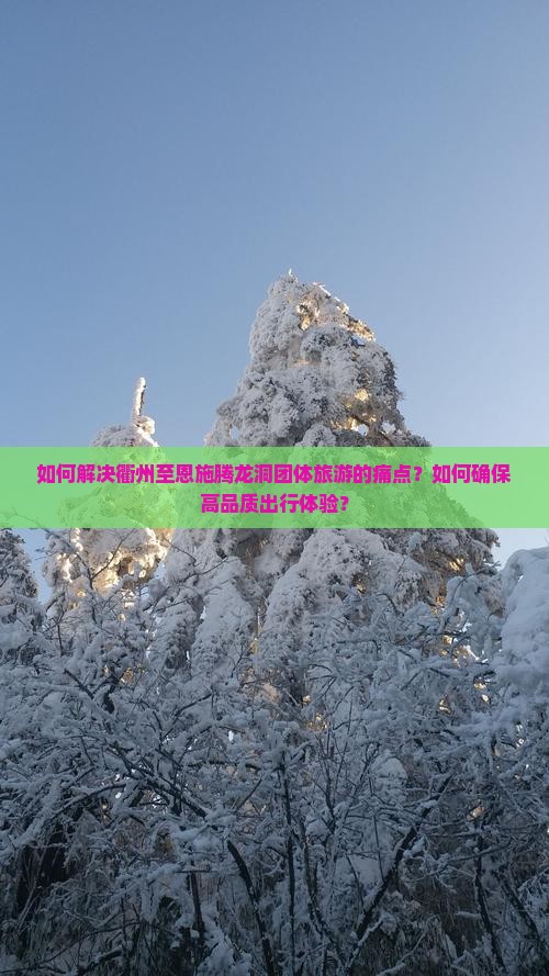 如何解决衢州至恩施腾龙洞团体旅游的痛点？如何确保高品质出行体验？