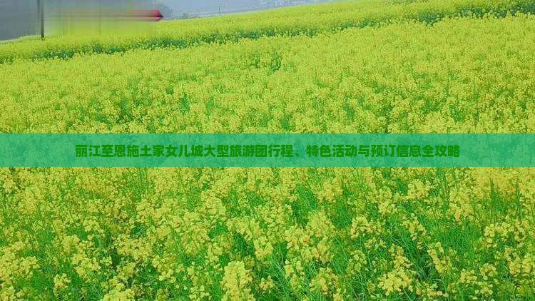 丽江至恩施土家女儿城大型旅游团行程、特色活动与预订信息全攻略