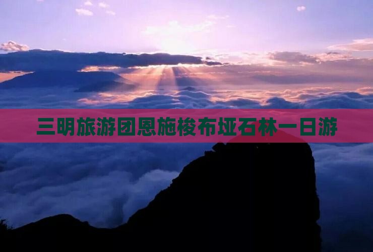 三明旅游团恩施梭布垭石林一日游