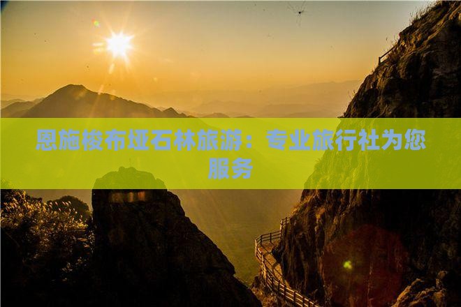 恩施去恩施梭布垭石林旅行社
