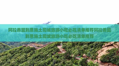 阿拉善盟到恩施土司城旅游小吃