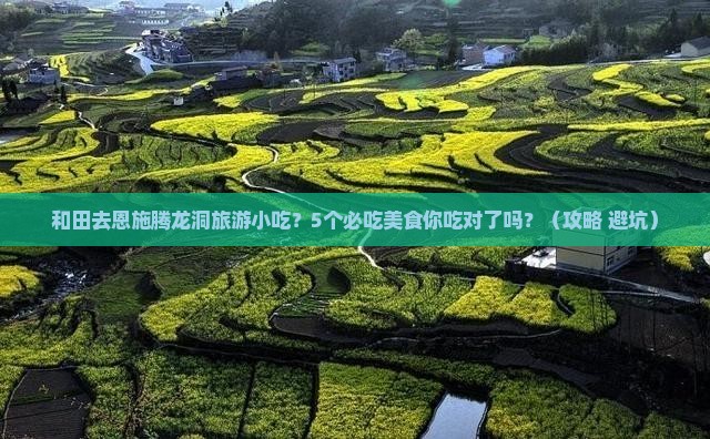 和田去恩施腾龙洞旅游小吃