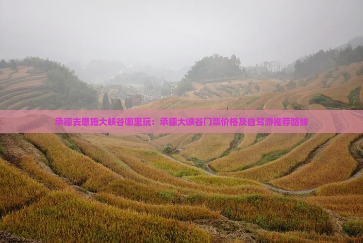 承德去恩施大峡谷哪里玩：承德大峡谷门票价格及自驾游推荐路线