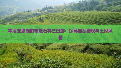 本溪去恩施梭布垭石林三日游：探寻自然奇观与土家风情