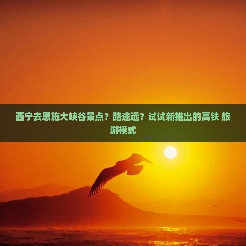 西宁去恩施大峡谷景点？路途远？试试新推出的高铁+旅游模式
