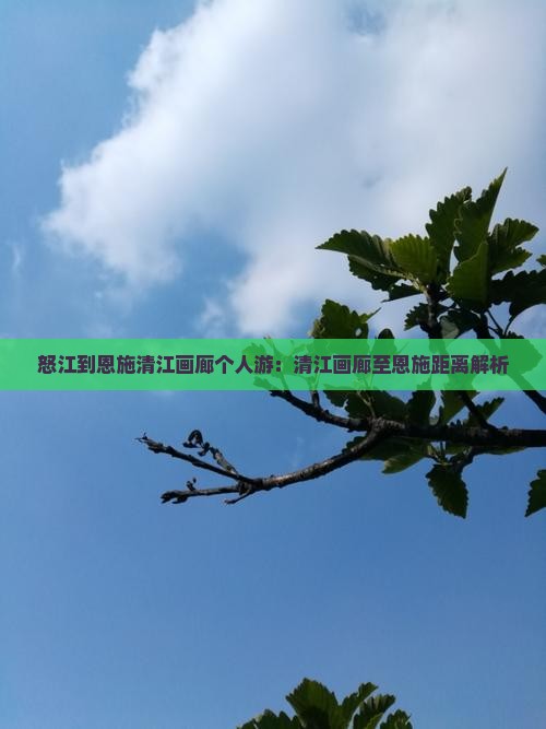 怒江到恩施清江画廊个人游：清江画廊至恩施距离解析