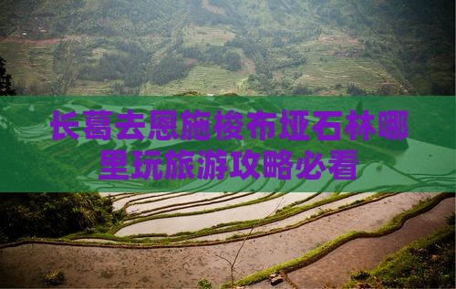 长葛去恩施梭布垭石林哪里玩旅游攻略必看