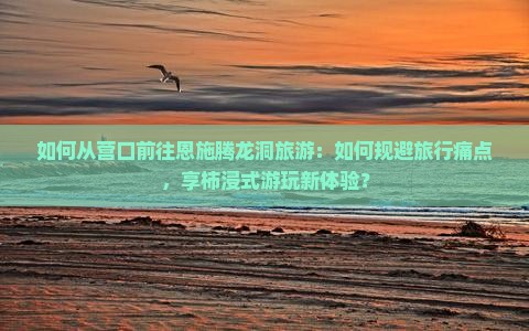 如何从营口前往恩施腾龙洞旅游：如何规避旅行痛点，享柿浸式游玩新体验？