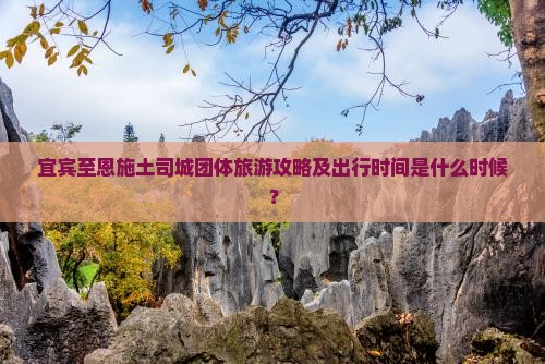 宜宾至恩施土司城团体旅游攻略及出行时间是什么时候？