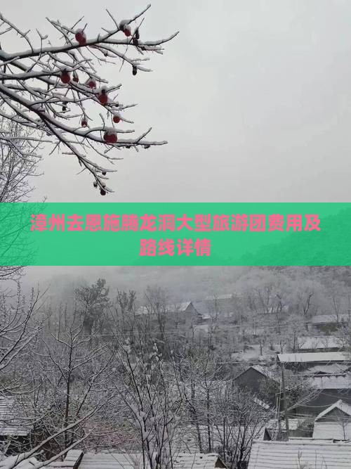 漳州去恩施腾龙洞大型旅游团