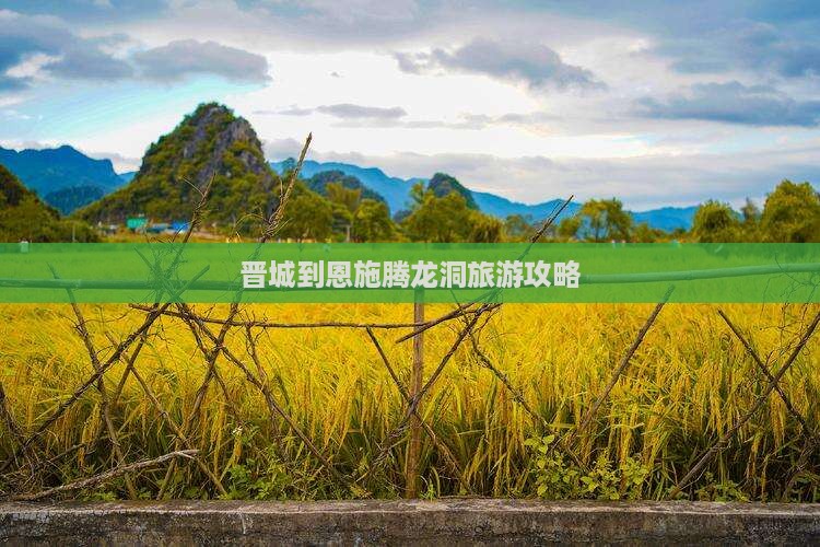 晋城到恩施腾龙洞团体旅游