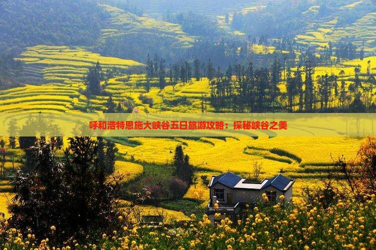 呼和浩特去恩施大峡谷五日游
