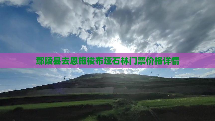 鄢陵县去恩施梭布垭石林门票价格详情