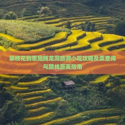 攀枝花到恩施腾龙洞旅游小吃攻略及票查询与路线距离指南