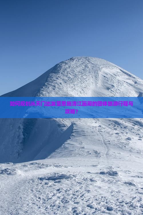 如何规划从天门出发至恩施清江画廊的团体旅游行程与攻略？