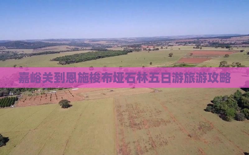 嘉峪关到恩施梭布垭石林五日游旅游攻略