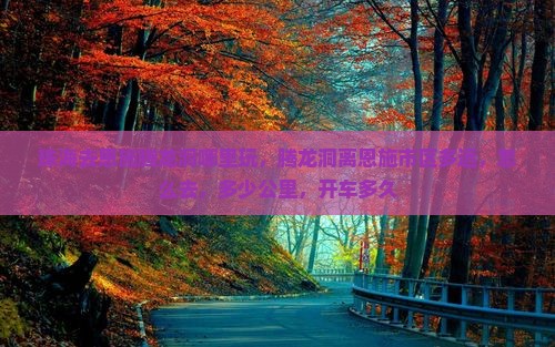珠海去恩施腾龙洞哪里玩