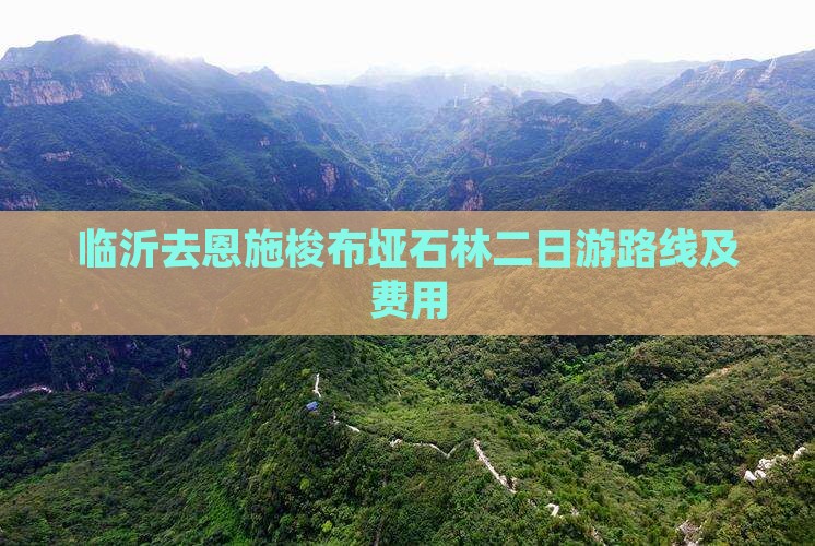 临沂去恩施梭布垭石林二日游