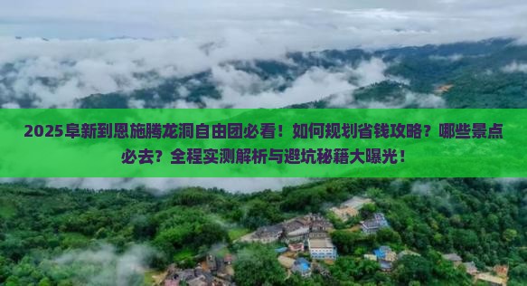阜新到恩施腾龙洞自由团