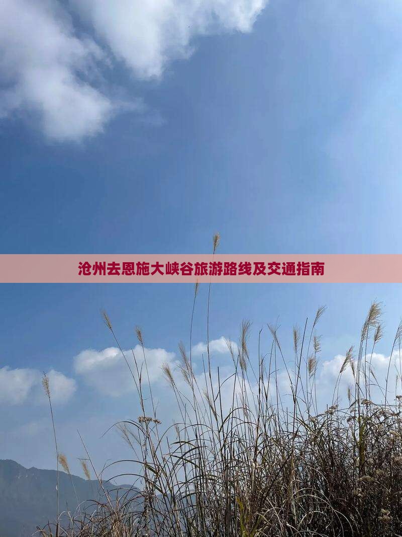 沧州去恩施大峡谷旅游路线及交通指南