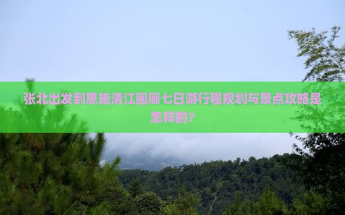 张北出发到恩施清江画廊七日游行程规划与景点攻略是怎样的？