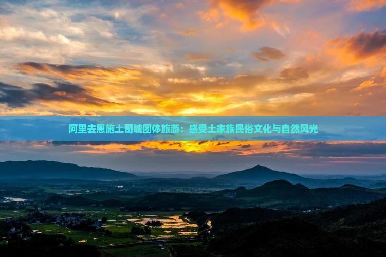 阿里去恩施土司城团体旅游：感受土家族民俗文化与自然风光