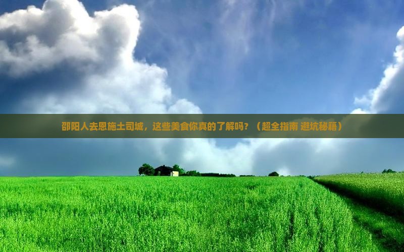 邵阳到恩施土司城旅游小吃
