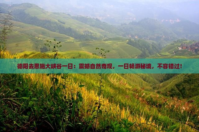 德阳去恩施大峡谷一日