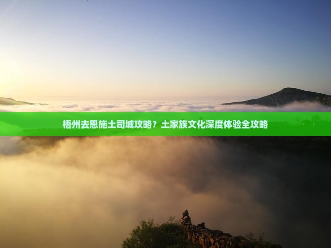 梧州去恩施土司城攻略？土家族文化深度体验全攻略