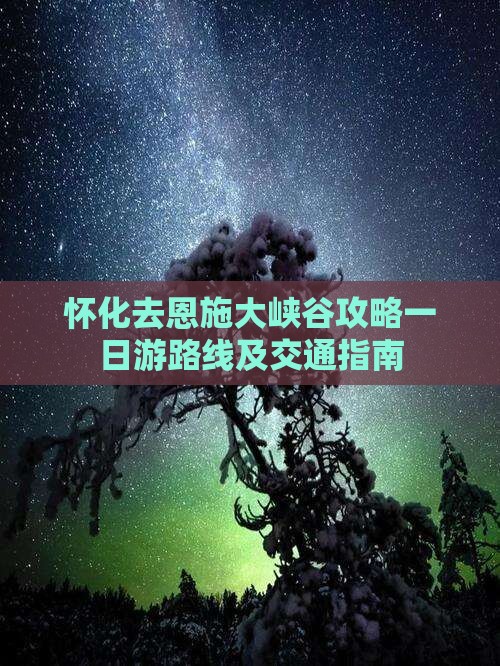 怀化去恩施大峡谷攻略一日游路线及交通指南